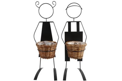 Plantenmand figuur Wenda L a2 zwart-L29B28H76CM