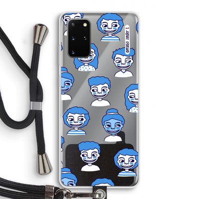 Gezichtjes: Samsung Galaxy S20 Plus Transparant Hoesje met koord