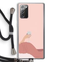 Wine: Samsung Galaxy Note 20 / Note 20 5G Transparant Hoesje met koord Wine: Samsung Galaxy Note 20 / Note 20 5G Transparant Hoesje met koord