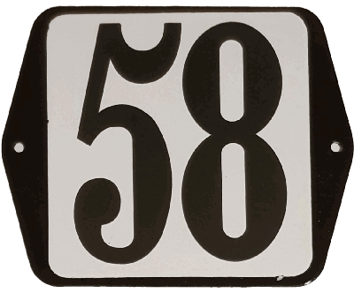 Huisnummer standaard nummer 58 - Warentuin mix