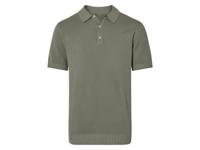 esmara Men Gebreid heren poloshirt (Kaki, M)