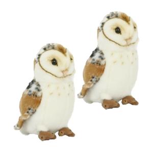 Pluche Knuffel kerkuil - 2x - knuffel kerkuil - pluche stof - 20 cm - vogel knuffels