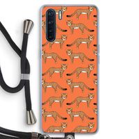 Cheetah: Oppo A91 Transparant Hoesje met koord