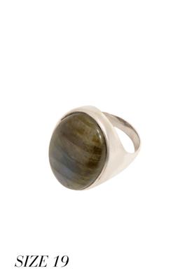 Yoek Ring Labradite | Zwart | Maat 21