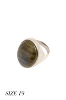 Yoek Ring Labradite | Zwart | Maat 19
