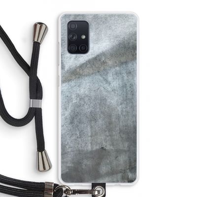 Grey Stone: Samsung Galaxy A71 Transparant Hoesje met koord