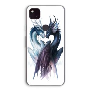 Yin Yang Dragons: Google Pixel 4a 5G Transparant Hoesje