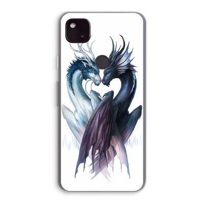 Yin Yang Dragons: Google Pixel 4a 5G Transparant Hoesje
