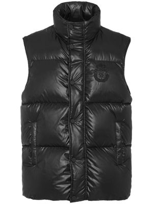 Billionaire gilet matelassé à logo brodé - Noir