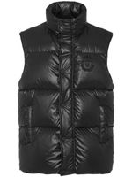 Billionaire gilet matelassé à logo brodé - Noir