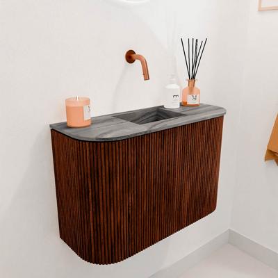 Toiletmeubel Mondiaz Joya Dlux | 63.2 cm | Meubelkleur Ruby | Faye wastafel Sombra Wasbak Midden | Zonder kraangat(en)