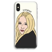 Mary Kate: iPhone XS Max Transparant Hoesje