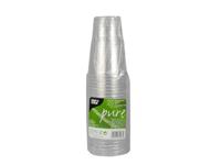 Papstar 25 drinkbekers pla pure 250ml glashelder