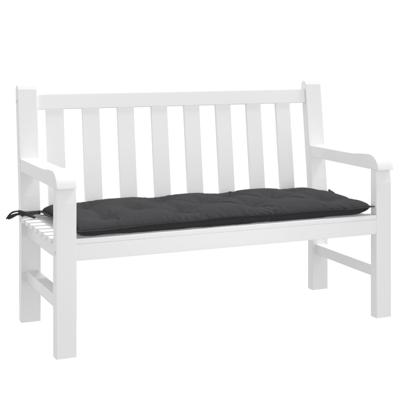 VidaXL Tuinbankkussen 120x50x7 cm stof gemêleerd antracietkleurig