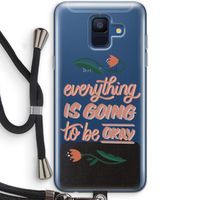 Optimistic flower girl: Samsung Galaxy A6 (2018) Transparant Hoesje met koord