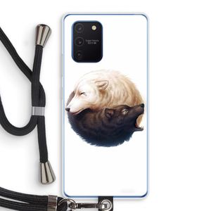 Yin Yang Wolves: Samsung Galaxy Note 10 Lite Transparant Hoesje met koord