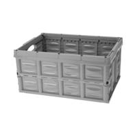 Vouwkrat - grijs - 53 x 40 x 26 cm - 45 liter - inklapbaar - boodschappenkrat -kratje