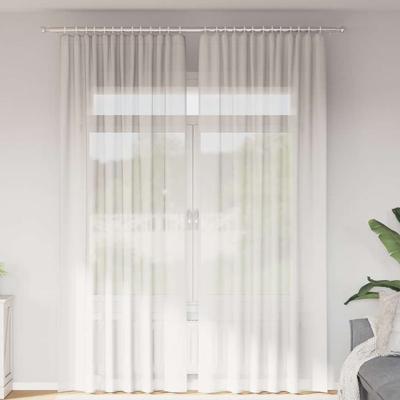 Gordijnen met lussen 2 st 140x260 cm wit