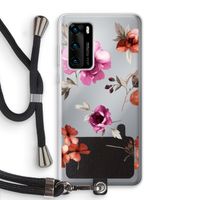 Geschilderde bloemen: Huawei P40 Transparant Hoesje met koord