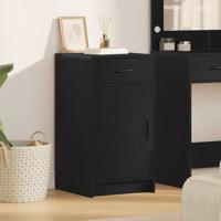 Dressoir met lade Zwart eiken 40 x 40,5 x 75 cm Bewerkt hout