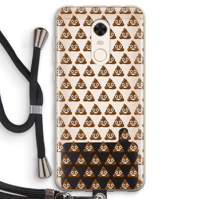 Poop emoji: Xiaomi Redmi 5 Transparant Hoesje met koord