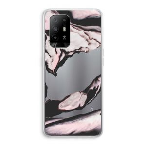 Roze stroom: Oppo A95 5G Transparant Hoesje