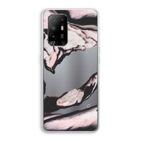 Roze stroom: Oppo A95 5G Transparant Hoesje
