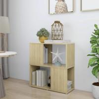 Boekenkast 60x24x63 cm bewerkt hout sonoma eikenkleurig