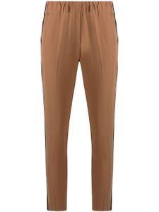 Blanca Vita pantalon slim à bande contrastante - Marron