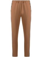 Blanca Vita pantalon slim à bande contrastante - Marron