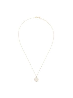 Mateo collier initial E en or 14ct à perles et diamants
