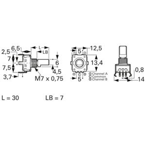 Bourns PEC11R-4230F-S0024 Encoder 1 stuk(s)