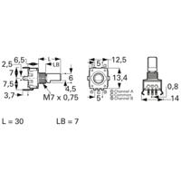 Bourns PEC11R-4230F-S0024 Encoder 1 stuk(s)