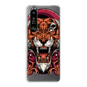 Tiger and Rattlesnakes: Sony Xperia 1 III Transparant Hoesje