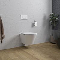 Mueller Filo randloos toilet met dunne toiletzitting 53cm wit mat - thumbnail