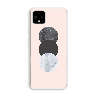Marmeren cirkels: Pixel 4 XL Transparant Hoesje