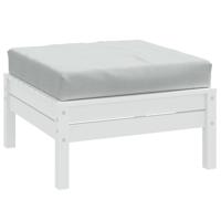 VidaXL Palletkussen 60x60x9,5 cm stof gemêleerd lichtgrijs
