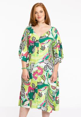Yoek Jurk swing AMALFI | Groen | Maat 50/52