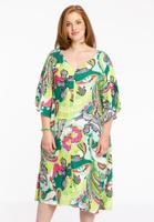 Yoek Jurk swing AMALFI | Groen | Maat 50/52 Yoek Jurk swing AMALFI | Groen | Maat 50/52