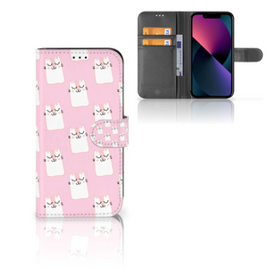 Apple iPhone 13 Telefoonhoesje met Pasjes Sleeping Cats