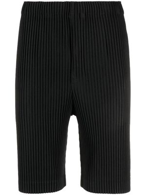 Homme Plissé Issey Miyake short droit à design plissé - Noir