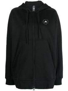 adidas by Stella McCartney hoodie zippé à logo imprimé - Noir