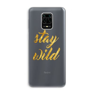 Stay wild: Xiaomi Redmi Note 9 Pro Transparant Hoesje