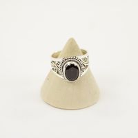 Zilveren Ring met Granaat Maat 16,5 (Sterling Zilver 925) - thumbnail