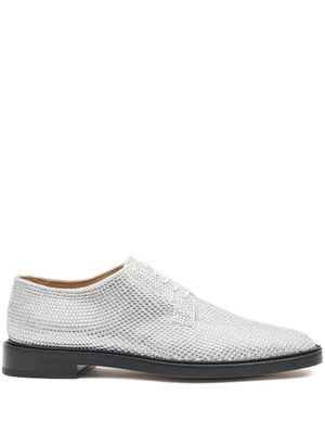 Maison Margiela derbies Tabi à design strassé - Argent