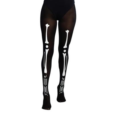 Halloween panty - zwart/wit - botten print - skelet - horror - halloween