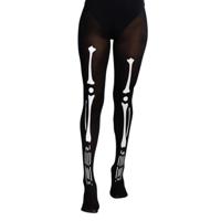 Halloween panty - zwart/wit - botten print - skelet - horror - halloween Halloween panty - zwart/wit - botten print - skelet - horror - halloween
