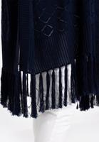 Yoek Poncho KNIT | Blauw | Maat 50/52
