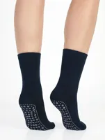 Homepads Antislip sokken donkerblauw 1-paar - Katoenen Grip huissokken
