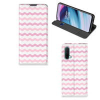 OnePlus Nord CE 5G Hoesje met Magneet Waves Roze - thumbnail